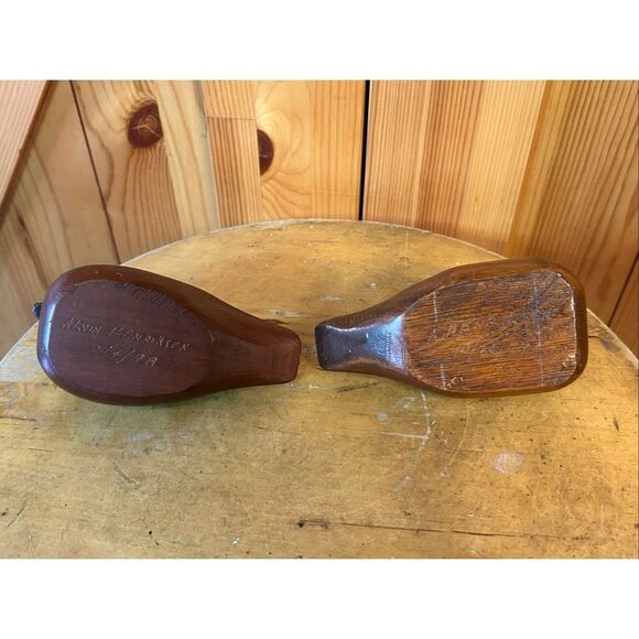 Vintage wooden hand carved ducks Signed Alvin Henriksen (5185) - Picture 8 of 10